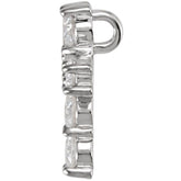Platinum 1/2 CTW Natural Diamond Cross Pendant